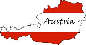 Austria Map Flag
